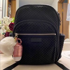 Vera Bradley Small Backpack in Black Velvet